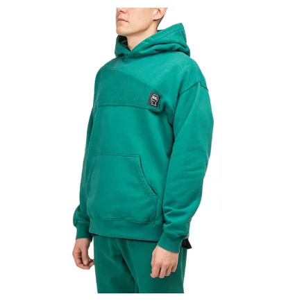 Brain Dead Logo Head Panel Hoodie (Blaugrün)