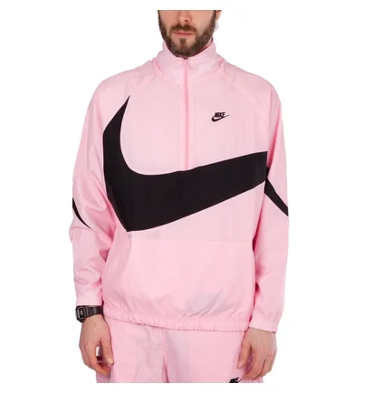 Nike NSW Swoosh Woven Halfzip Jacket (Pink / Black)