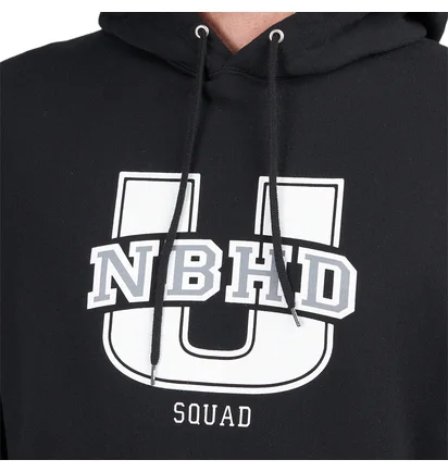 Neighborhood College Hooded Sweatshirt (Schwarz / Weiß)