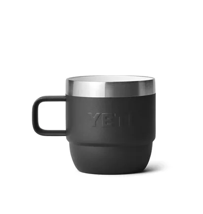 Yeti Rambler 6oz Stackable Mugs (Schwarz / Silber)