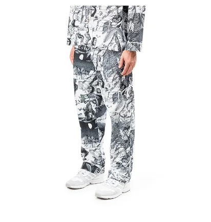 Brain Dead Wild Things Pajama Bottoms (Schwarz / Weiß)
