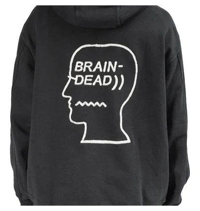Brain Dead Speedtext Hooded Sweatshirt (Schwarz)