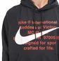 Nike Swoosh French-Terry Hoodie (Schwarz)