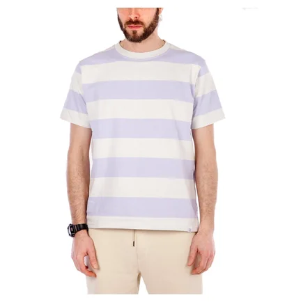 Norse Projects Johannes Wide Stripe (Lila / Hellbeige)