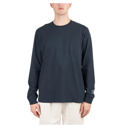 Parra Sad Cat System Bird L/S T-Shirt (Navy)