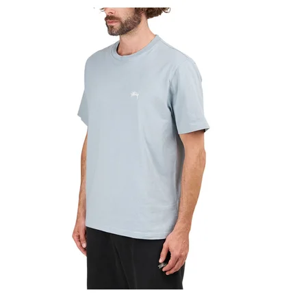 Stüssy Stock Logo Crew T-Shirt (Grau)