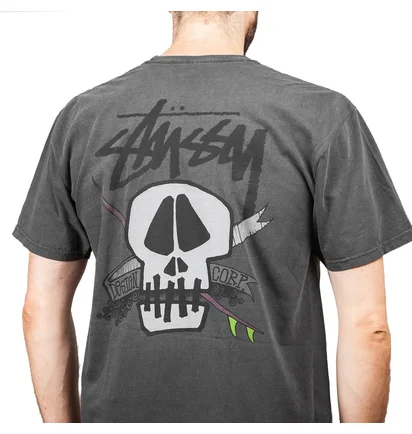 Stüssy Surf Skull Pig. Dyed Tee (Schwarz)
