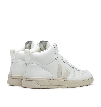 Veja V-15 Leather (Weiß / Beige)