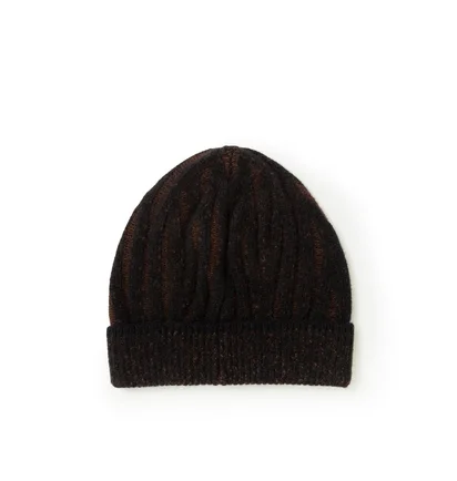 032c Zen Ribbed Beanie (Braun / Schwarz)