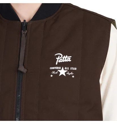 Converse x Patta Four-Leaf Clover Utility Reversible Padded Vest (Braun)