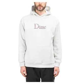 Dime Scribble Classic Logo Hoodie (Hellgrau)