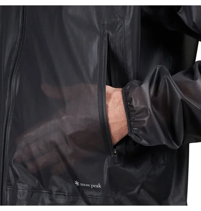 Snow Peak Light Packable Rain Jacket (Schwarz)