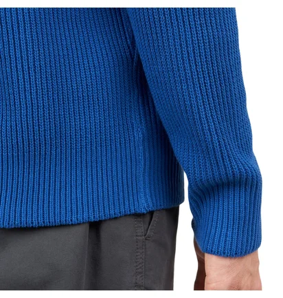 Norse Projects Roald Reverse Cardigan Stitch Pullover (Blau)
