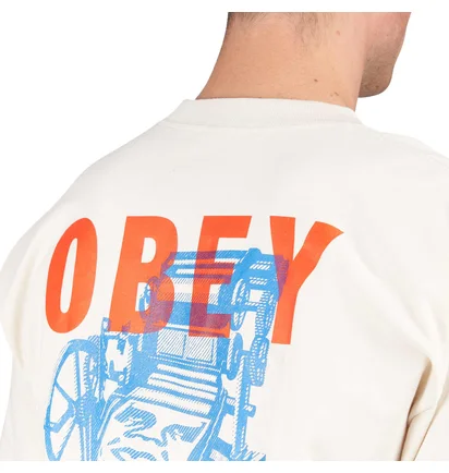 Obey Printing Press Make Art Classic T-Shirt (Beige)