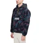 Aries Paisley Half Zip Fleece Hoodie (Schwarz)