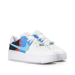 Nike WMNS Air Force 1 Sage Low LX (Weiß / Blau / Navy)