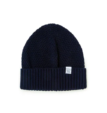 Norse Projects Norse Moss Stitch Beanie (Navy)