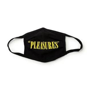 Pleasures Core Logo Face Mask (Schwarz)