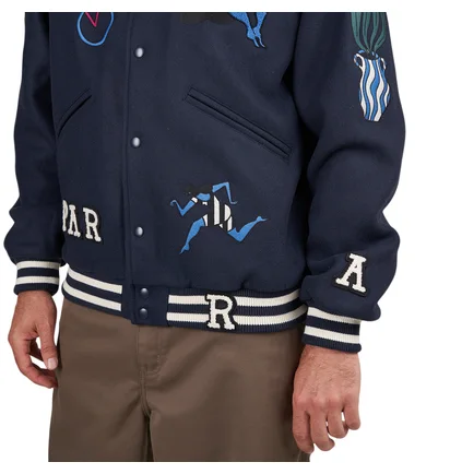 by Parra Run Sit & Bike Varsity Jacket (Navy)