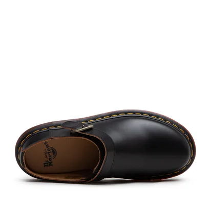 Dr. Martens Isham Vintage Smooth Leather Slingback Mules (Schwarz)