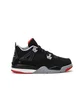 Air Jordan 4 Retro (PS) 'Black Cement' (Schwarz / Rot)