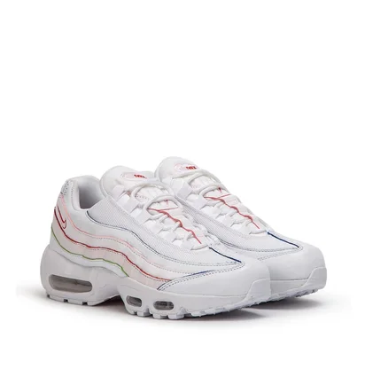 Nike WMNS Air Max 95 'Triple White' Colored Borders (Weiß)