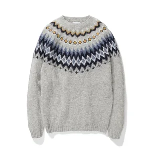 Norse Projects Birnir Fairisle (Hellgrau Meliert)