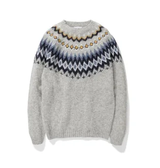 Norse Projects Birnir Fairisle (Hellgrau Meliert)