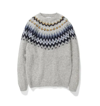 Norse Projects Birnir Fairisle (Hellgrau Meliert)