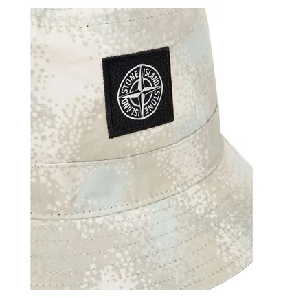 Stone Island Camo Dévoré Hat (Beige / Grau)