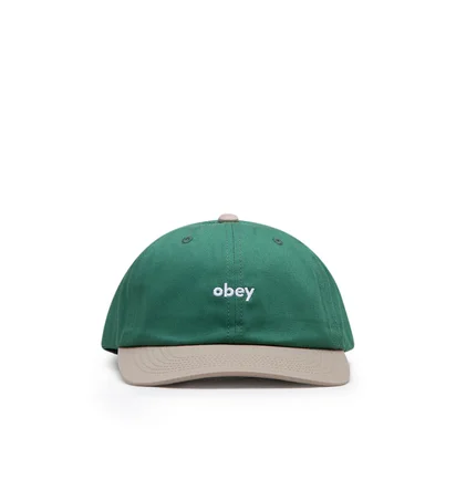 Obey Benny VI Panel Snapback Cap (Grün / Beige)