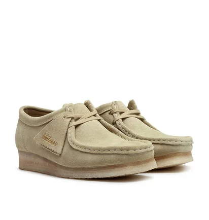 Clarks Wmns Wallabee Suede (Beige)