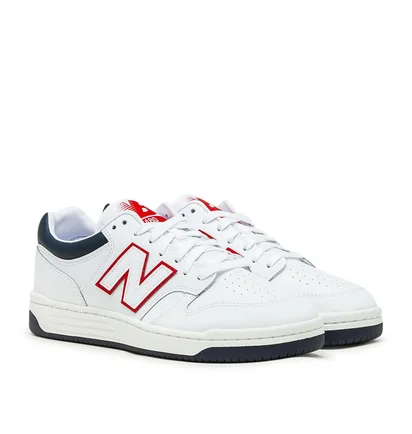 New Balance BB480 LWG (Weiß / Navy / Rot)