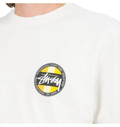 Stüssy Classic Dot Pig. Dyed Longsleeve (Weiß)