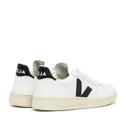 Veja V-10 Leather (Weiß / Schwarz)