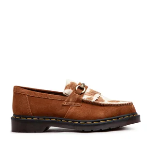 Dr. Martens Adrian Snaffle Hair-On Suede Loafer (Braun / Weiß)