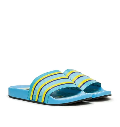 adidas Adilette Premium 'Aqua' (Blau / Gelb)