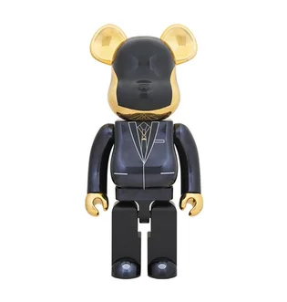 Medicom 1000% Daftpunk Guy Manuel Be@rbrick Toy (Schwarz / Gold)
