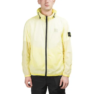 Stone Island Lamy Velour Zip Hooded Shell Jacket (Gelb)
