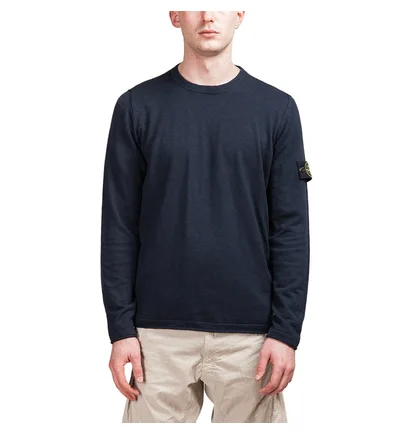Stone Island Light Crewneck Knit Jumper (Navy)