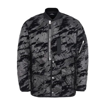 Stone Island Shadow Project Padded Bomber Jacket Lucid Flock (Schwarz)