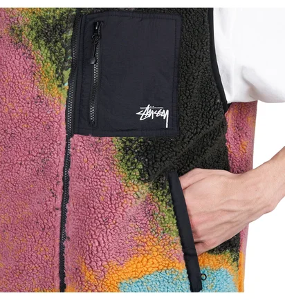 Stüssy Jacquard Dye Sherpa Vest (Multi)