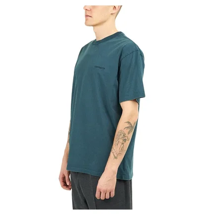 Carhartt WIP S/S Mosby Script T-Shirt (Dunkelgrün)