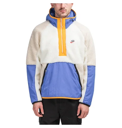Nike Fleece Anorak (Beige / Blau)