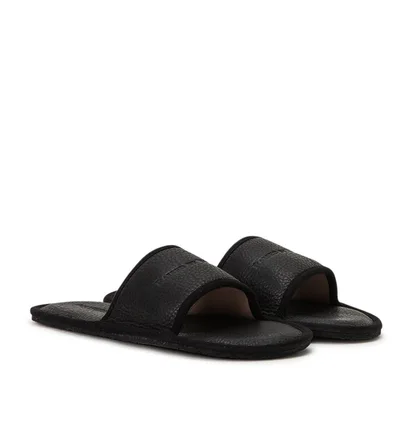 Raised by Wolves Manitobah Mukluks Leather Slides (Schwarz)