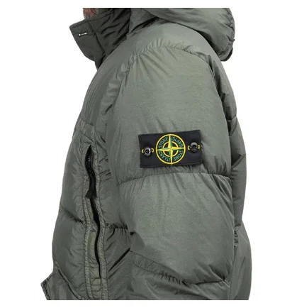Stone Island Garment Dyed Crinkle Reps NY Down Jacket (Dunkelgrün)