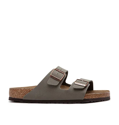 Birkenstock Arizona Birko-Flor Nubuck Regular (Grau)