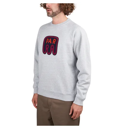 by Parra Fast Food Logo Crew Neck Sweatshirt (Grau)