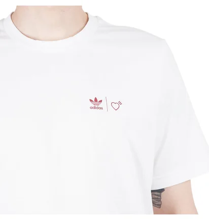 adidas x Human Made Graphic T-Shirt (Weiß / Burgundy)