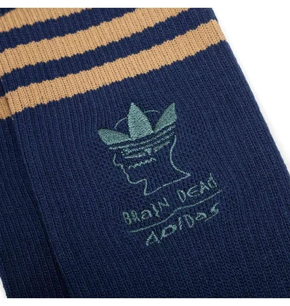 adidas x Brain Dead Socken (Navy / Braun)